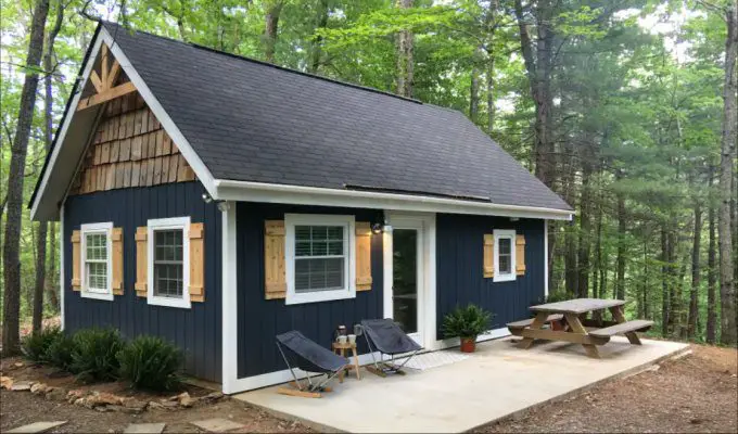 tiny modern cabin