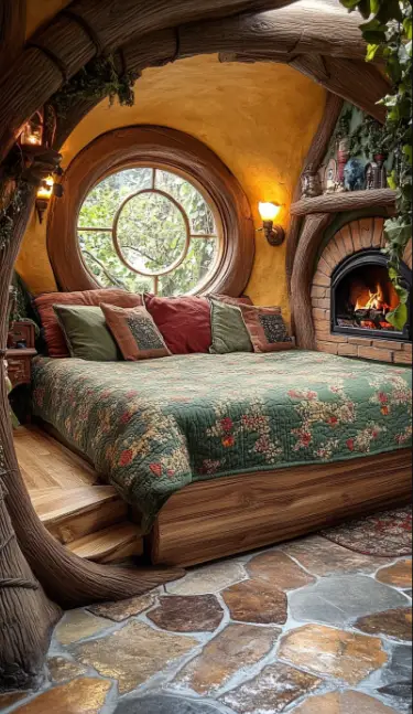 Bedroom of hobbit home (concept)