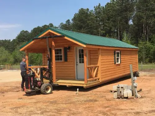 Modular Log Cabin - Set up on your land. 12' x 24' Modular Log Cabin for under $10,000 - Project Small House