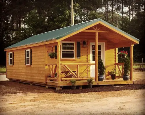 Top of the line 12' x 24' Woodland Cabin - 12' x 24' Modular Log Cabin for under $10,000 - Project Small House