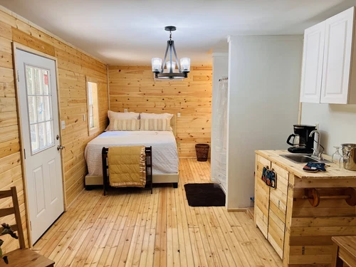 CUSTOM BUILT TINY BUILDING WITH ELEGANT CABIN DESIGN + FINANCING AVAILABLE - Picture 2 of 11