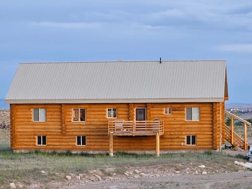LARGE -5,000 sq.ft LOG CABIN HOME shell kit 12in logs - Picture 2 of 23