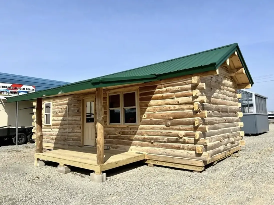 12×32 Ozark Log Cabin with Elegant Rustic Interior