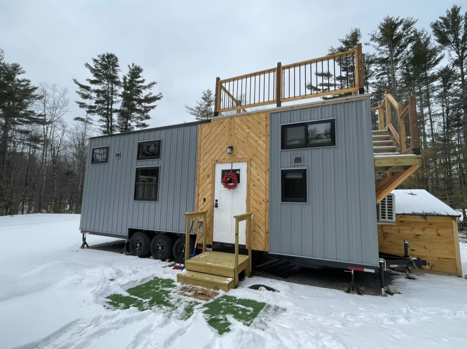 Inside the 540 Sq Ft White Pine Tiny Cabin