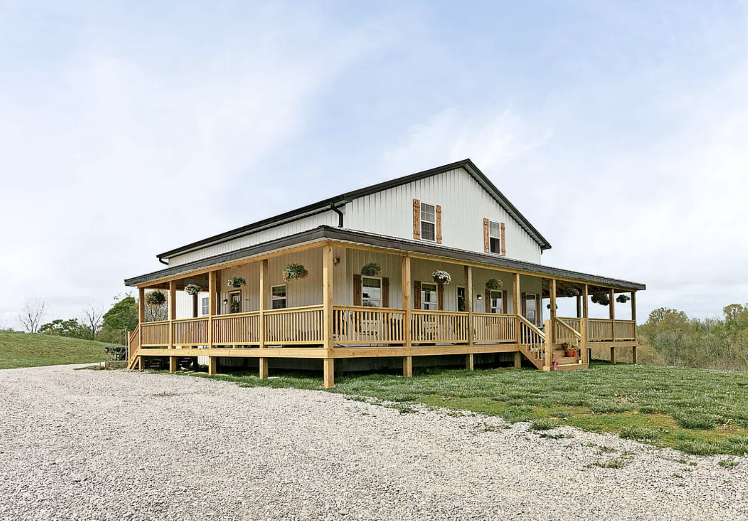 A 6-Bedroom Cabin Home with a Three-Sided Wraparound Porch