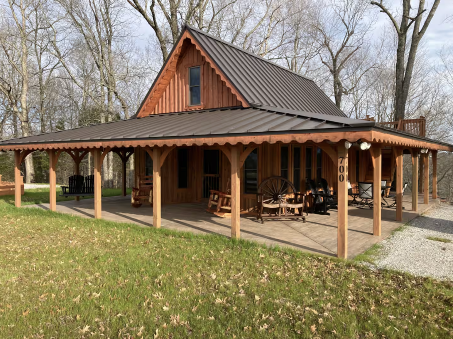 Inside This Cabin with Wraparound Porch and Rustic Interior Charm