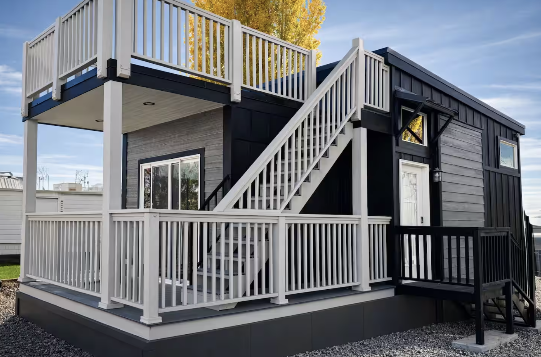 Stylish Tiny Home Featuring a Rooftop Deck