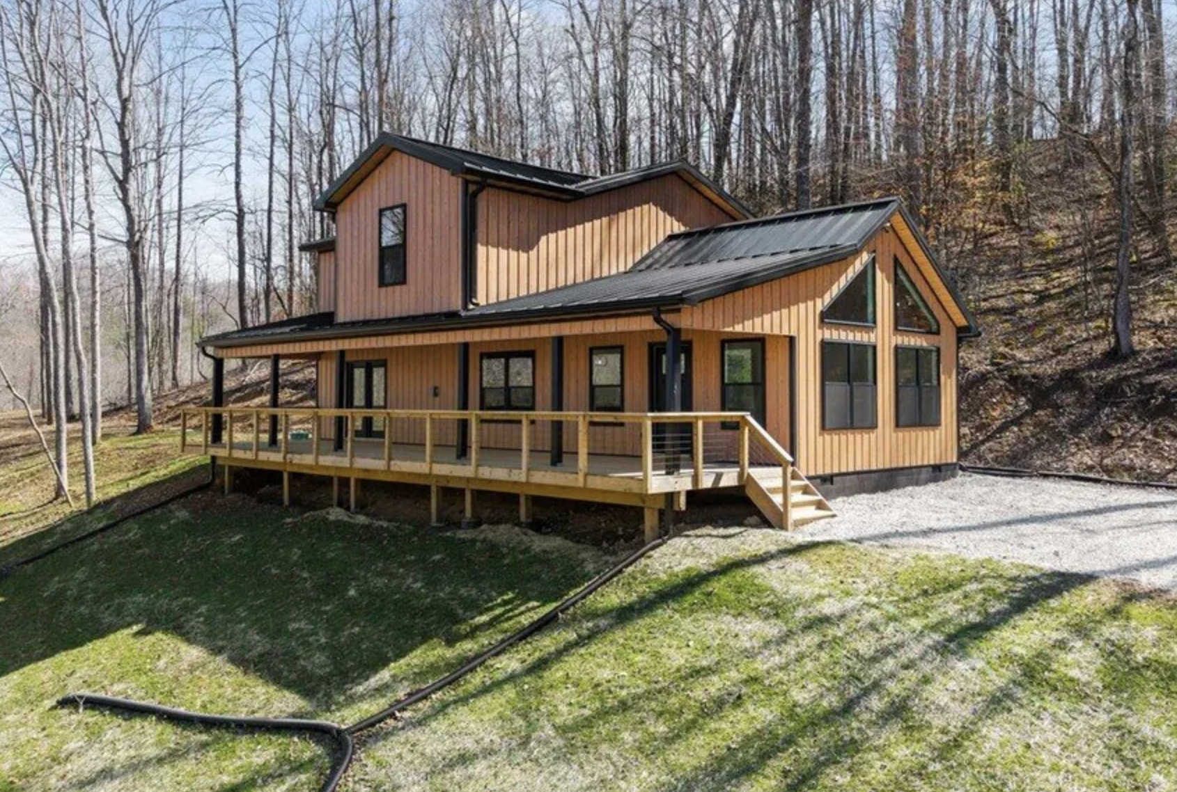 Newly Constructed Two-Story Contemporary Cabin with a Spacious Interior