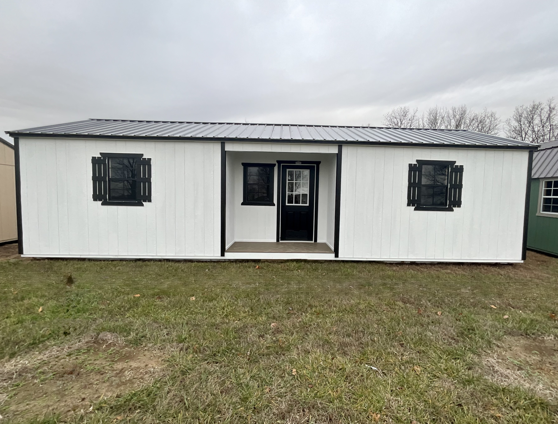 A Charming 14×36 Center Porch Cabin Starting at $15,295
