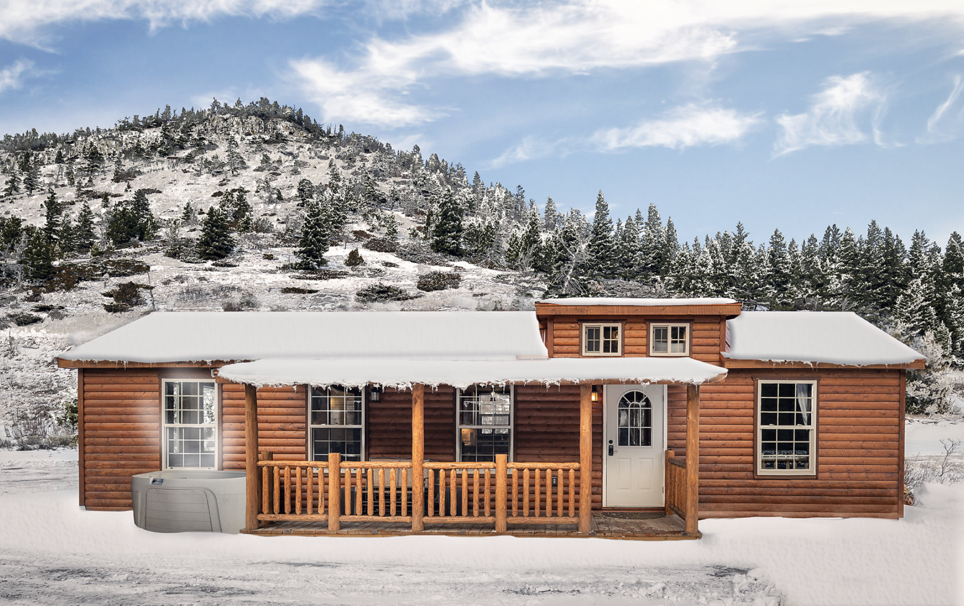 2-Bedroom Creekside Cabin with a Cozy Interior