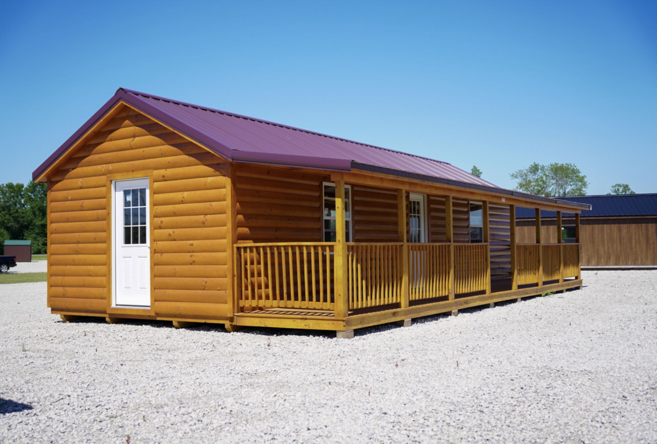 Charming 14×40 Portable Log Cabin Under $35,000