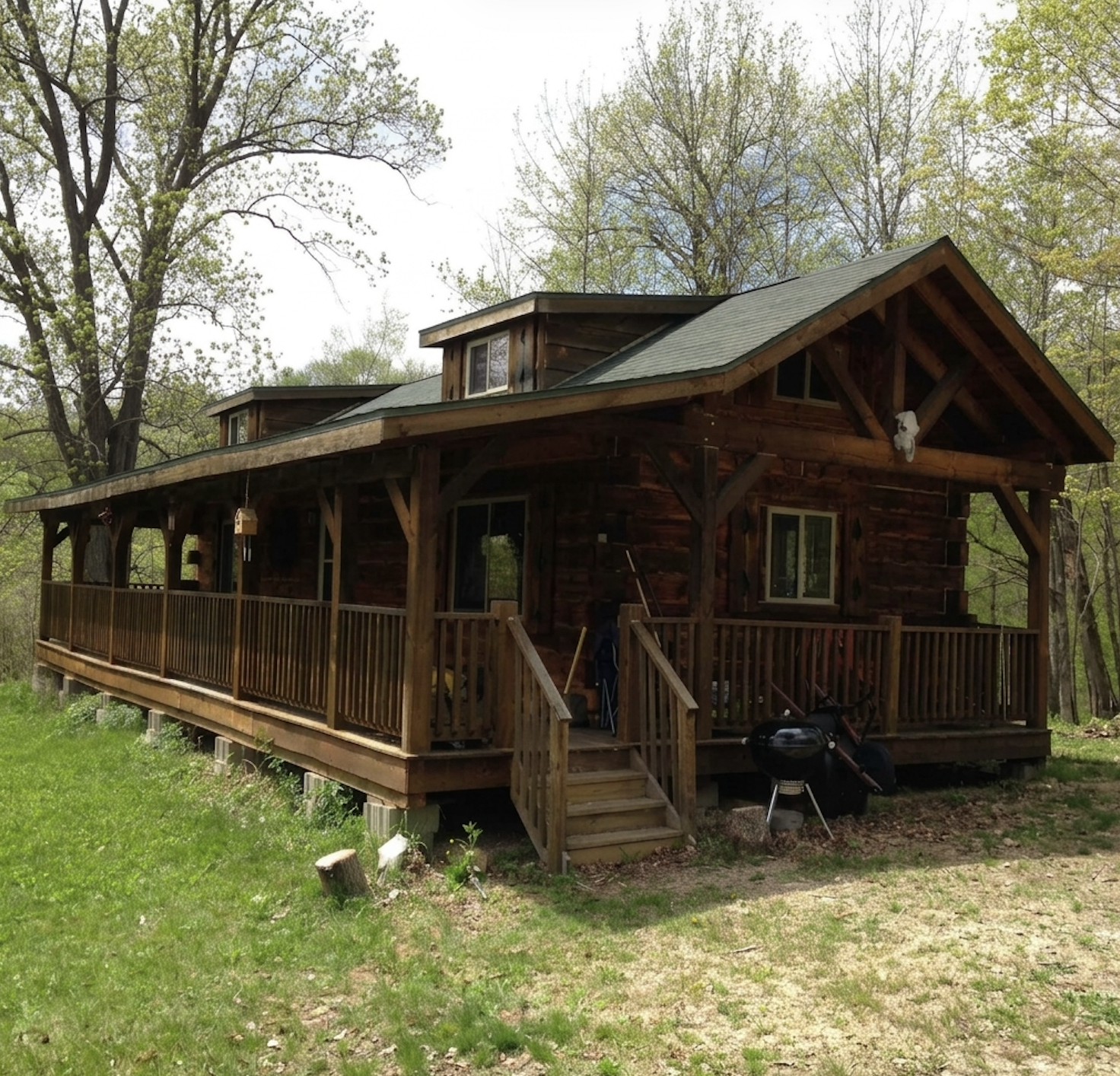 Explore This Amish Cabin Set on 40 Wooded Acres