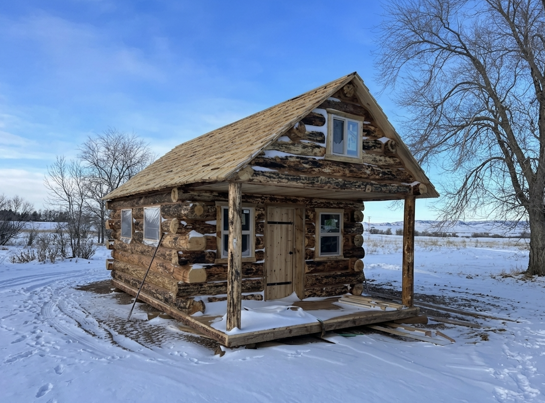 A Look at This Log Cabin Model with a Lofted Area Under $40,000