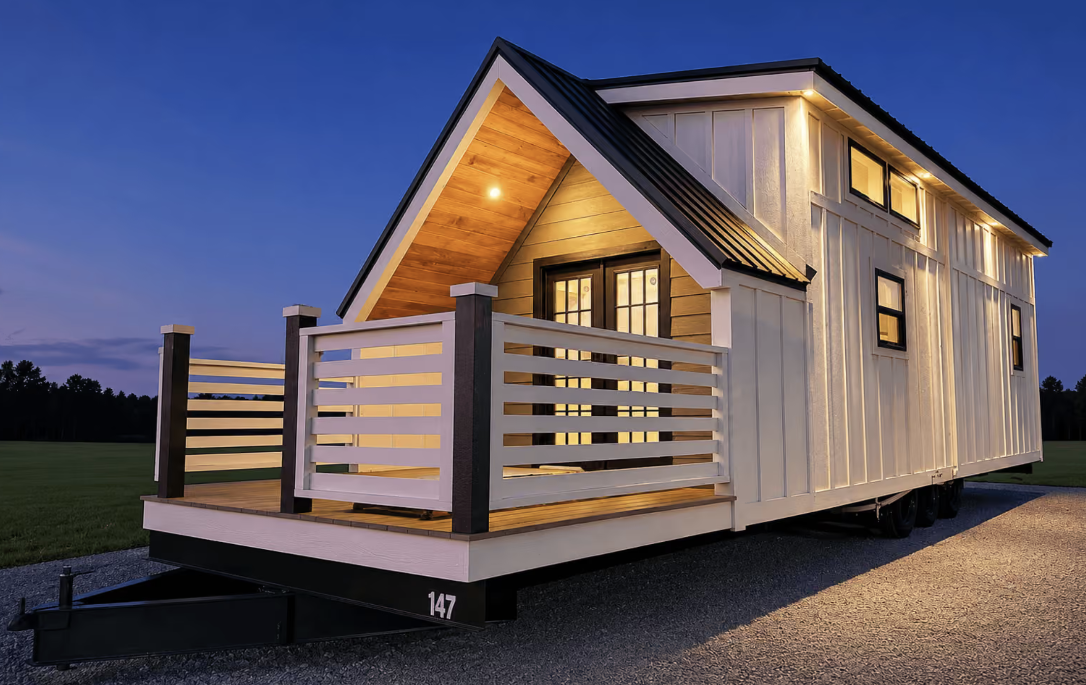 Inside the Horizon Park Park Model Cabin with a Charming Lofted Area